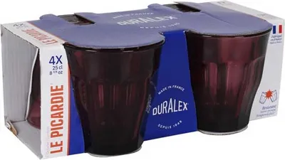 Zdjęcie produktu dla Zestaw szklanek Duralex Picardie 250 ml fioletowy (4 sztuki)