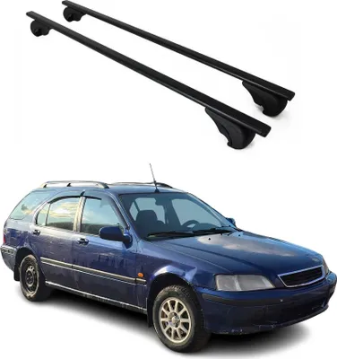 Obrázok produktu pre Strešné nosiče priečne pre Honda Civic 1997-2000 kombi čierna farba