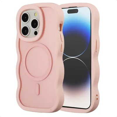 Produktbild von Selencia Wavy Backcover mit MagSafe iPhone 14 Pro - Soft Pink