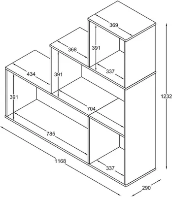 Zdjęcie produktu dla Drewniany stojak Staircase Step Shelf Stand Półka Pokój Divider Regał Dubila M