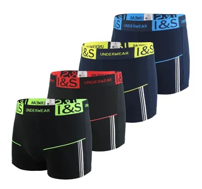 Produktbild von 4er Boxershorts Herren Baumwolle Unterwäsche Unterhose BPM224056 M