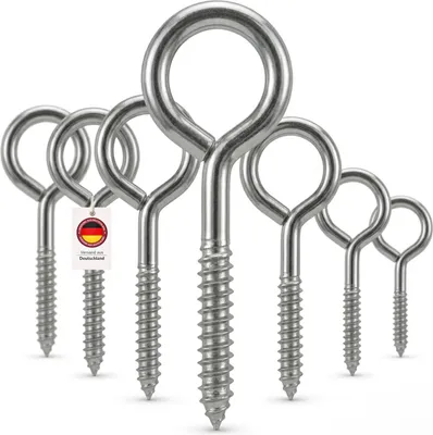 Produktbild von Ringschrauben Ø5x60 mm - 50 Stück glanzverzinkt