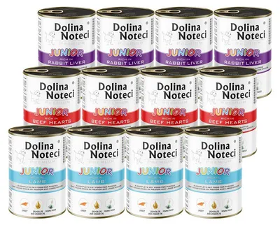 Zdjęcie produktu dla Mokra karma dla psa Dolina Noteci Premium junior mix 12 x 400 g