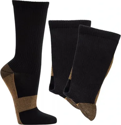 Produktbild von 2 Paar Reisestrümpfe, Stützstrümpfe, Kompressionsstrümpfe mit KUPFER schwarz Beige abgesetzt 39/42
