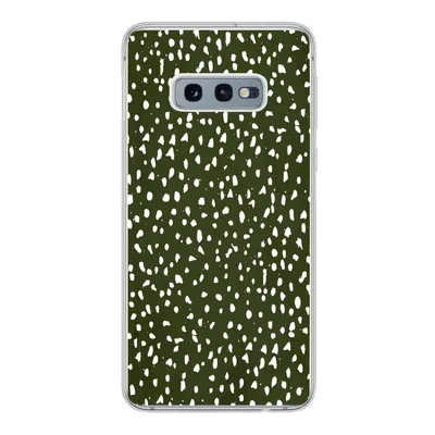 Produktbild von MuchoWow® Handyhülle Schutzhülle Hülle für Samsung Galaxy S10e Polka dots - Weiß - Schwarz Silikon Softcase Handy Hülle - Handy