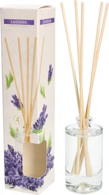 Produktbild von KOTARBAU® Duft-Diffusor mit Ratan-Stäbchen 45 ml Lavendel Duft für Haus und Wohnung Raumduftflasche