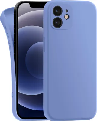 Produktbild von Hülle für Apple iPhone 12 - Handyhülle mit Kameraschutz Cover aus Silikon in Blau