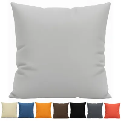 Produktbild von Textom Kissenbezug 40x40 cm 100% Baumwolle Dekokissen Bezug mit Reißverschluss hellgrau