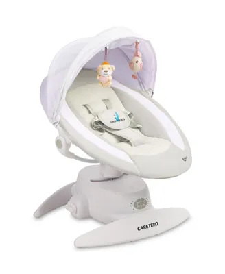 Produktbild von Caretero Babywippe Lila Opti mit 360 Grad Drehung & Moskitonetz für Babys & Kleinkinder, Außen: 72x55x75cm, Sitz: 70x50cm