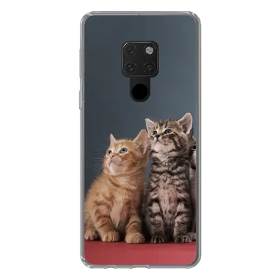 Produktbild von MuchoWow® Handyhülle Schutzhülle Hülle für Huawei P40 Lite Kätzchen - Blau - Rosa - Mädchen - Jungen - Kind Silikon Softcase Handy Hülle - Handy