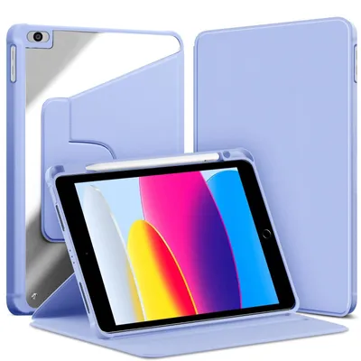 Produktbild von Drehbare Hülle für iPad 9,7 Zoll (2018/2017) - 360° schwenkbare Schutzhülle mit Stifthalter