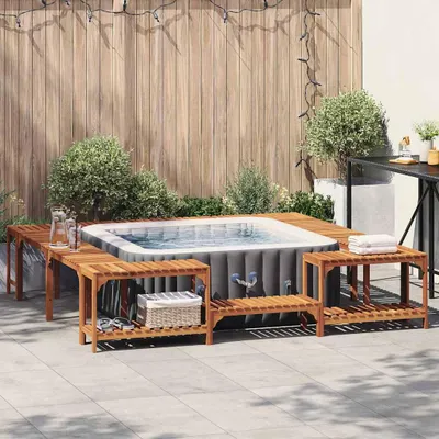 Produktbild von Möbel Whirlpool-Umrandung Braun 250 x 250 cm - Poolzubehör 3334765
