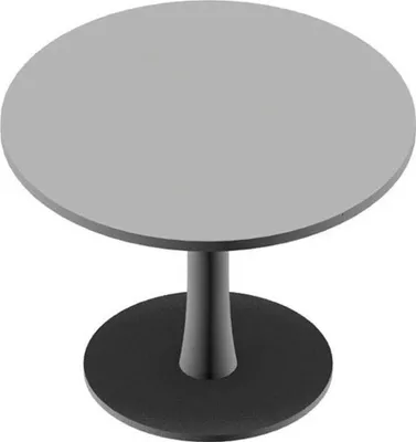 Produktbild von Quadrifoglio Konferenztisch lichtgrau rund, Säulenfuß silber, 100,0 x 100,0 x 74,0 cm