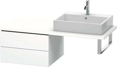 Produktbild von Konsolenunterschrank L-CUBE 400x620x547mm weiß supermatt weiß supermatt