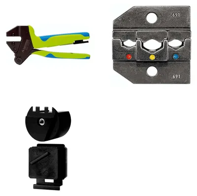 Productafbeelding van 624 691 3 0 K2 Rennsteig Werkzeuge GmbH: Krimptang PEW12 voor geïsoleerde connectoren en kabelschoenen, inclusief krimpklemmen