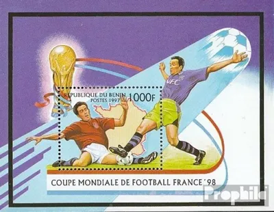 Produktbild von Briefmarken Benin 1997 Mi Block26 (kompl.Ausg.) gestempelt Fußball-WM 98, Frankreich