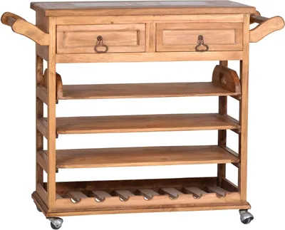 Produktbild von MiaMöbel Servierwagen Mexico Möbel 117x94x45 cm Landhausstil Massivholz Pinie Honig