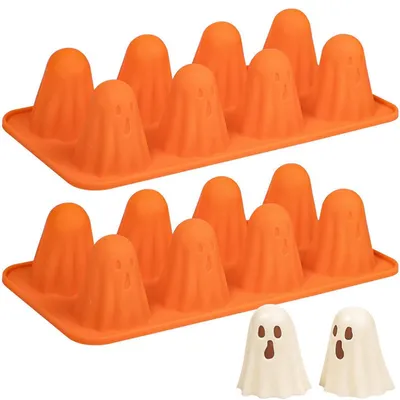 Immagine prodotto di Stampo in silicone "Geist" (fantasma), confezione da 2 pezzi, per cioccolatini, caramelle, cubetti di ghiaccio o dolci da forno, ideale per Halloween