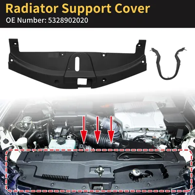 Produktbild von Kühlerstützabdeckung für Toyota Corolla 2019-2022 Frontale Obere Kühlergrillstützabdeckung Nr. 5328902020 ABS Schwarz