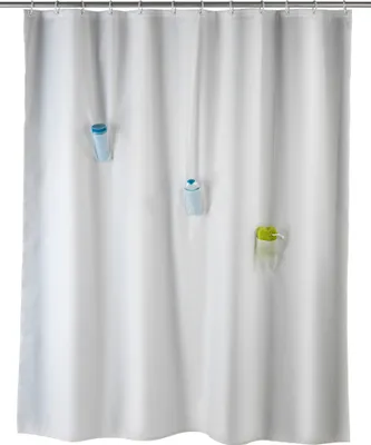 Produktbild von Anti-Schimmel Duschvorhang Villa mit 3 Taschen, 180 x 200 cm