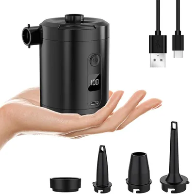 Produktbild von Tragbare Luftpumpe, Mini-Luftmatratzenpumpe kabellose elektrische Luftpumpe für Luftmatratzen, Poolschwimmer und Camping-Luftmatratzen
