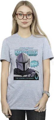 Produktbild von Star Wars The Mandalorian - T-Shirt für Damen BI45801 (S) (Grau)