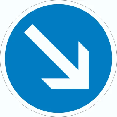 Produktbild von Aufkleber Kreis Vorgeschriebene Vorbeifahrt rechts Symbol Ø50mm