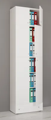 Produktbild von VCM XXL Büroschrank mit 5 Fächern mit Aufsatz und Schublade | moderner Aktenschrank mit Drehtüren | Maße ca. H. 240 x B. 70 x T. 39 cm – Lona 5-Fach