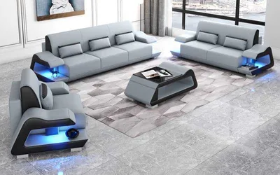 Zdjęcie produktu dla Sofa Sofa Grau Zestaw 3+2+1 JVmoebel