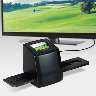 Immagine prodotto di Technaxx DigiScan DS-02: scanner ad alta risoluzione, scanner per diapositive e foto, proiettore per diapositive e negativi, con display TFT da 2,4 pollici e connessione USB 2.0
