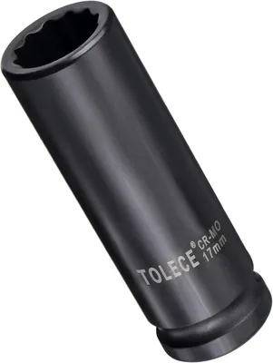 Obrázok produktu pre Nárazový kľúč 1/2 palca - 17 mm, 12-hranný - s dlhou rukoväťou - vyrobený z Cr-Mo ocele - dĺžka 78 mm - vrátane puzdra - kľúč