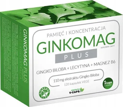 Imagen del producto de GINKOMAG Plus: Memoria y concentración, 120 cápsulas.
