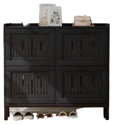 Immagine prodotto di Scarpiera, design salvaspazio, ripiani regolabili, nero