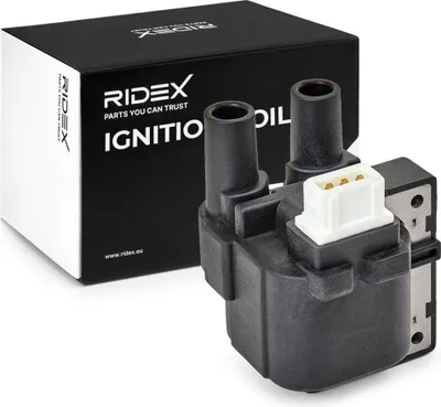 Produktbild von RIDEX 689C0155 Zündspule für RENAULT CLIO II (BB0/1/2, CB0/1/2) KANGOO (KC0/1) KANGOO Express (FC0/1) MEGANE I (BA0/1) MEGANE Scenic (JA0/1)
