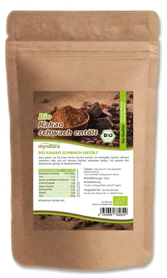 Produktbild von Mynatura  Kakaopulver schwach entölt - ab 1000g - 1 Beutel (1000g)