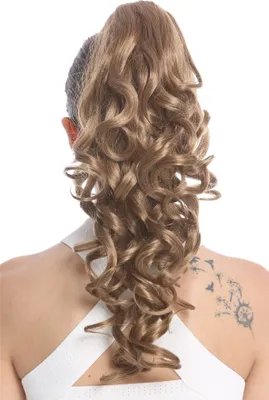 Produktbild von WIG ME UP Zopf Pferdeschwanz gelockt Braun-Mix SA09-16/8