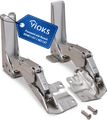Produktbild von Scharnier Set 2x passend wie Bosch 00481147 Türscharnier Scharniersatz für Kühlschrank