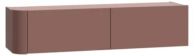 Produktbild von Forte BREATHTAKER Hängeschrank 130, modern minimalistisch, 2-türig, Holzwerkstoff, Wandmontage, Wohnzimmer, Terrakotta, 128,6 cm breit x 30,1 cm hoch x 34 cm tief