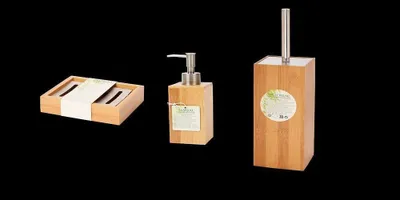 Produktbild von Bambus Badezimmer Set 3 Stk