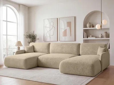 Produktbild von FurMeb24 ECKSOFA mit Schlaffunktion und bettkasten PIERRO U 357 cm × 175 cm × 88 cm Stoff Anthology 3
