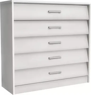 Produktbild von Schuhschrank - Schuhkipper - Schuhregal - Schuhkommode - mit 4 Schubladen - 60 x 33 x 80 cm B/T/H - Weiß - Schuhkommode - Modern
