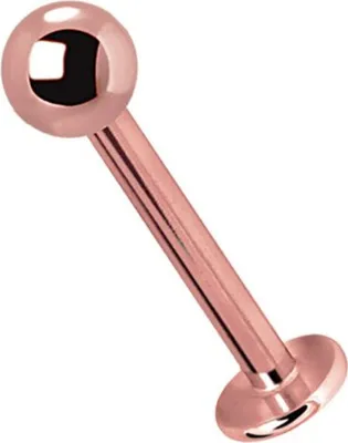 Produktbild von Karisma Titan Roségold G23 Labret Tragus Helix Lippe Kugel 3mm Kugeln Stärke 1,2mm - 8.0 Millimeter