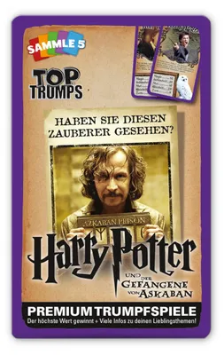 Produktbild von Top Trumps - Harry Potter und der Gefangene von Askaban Spiel Quartett Kartenspiel