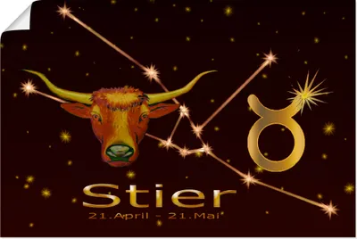 Produktbild von ARTland Poster Sternzeichen - Stier Größe: 60x40 cm