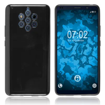 Produktbild von PhoneNatic Case kompatibel mit Nokia 9 PureView - schwarz Silikon Hülle Cover