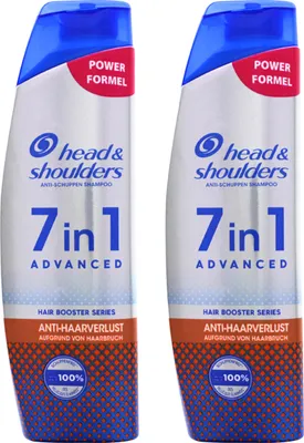 Produktbild von 2 x Head & Shoulders 7in1 Anti Schuppen Shampoo gegen Haarausfall je 250ml Reinigt und Pflegt