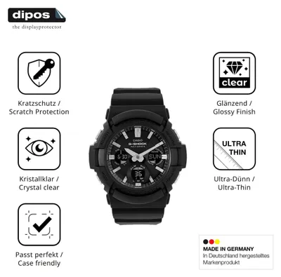 Produktbild von 6x Schutzfolie für Casio G-Shock GAW-100 klar Displayschutzfolie Folie Display Schutz dipos