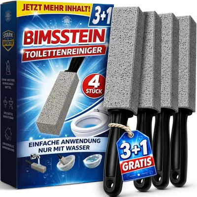 Produktbild von Bimsstein Toilettenreiniger [4er Set] – WC Bimsstein & Urinsteinentferner