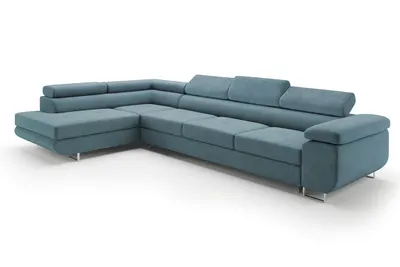 Produktbild von Ecksofa mit Schlaffunktion PASTI XL L-Form, Sofa Couch mit Bettkasten, Couch Eckcouch, Schlafsofa für Wohnzimmer Ottomane Rechts LETTO 77