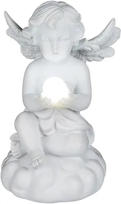 Obrázek produktu pro Anděl sedící, s LED osvětlením - rozměry cca 7x11,5 cm